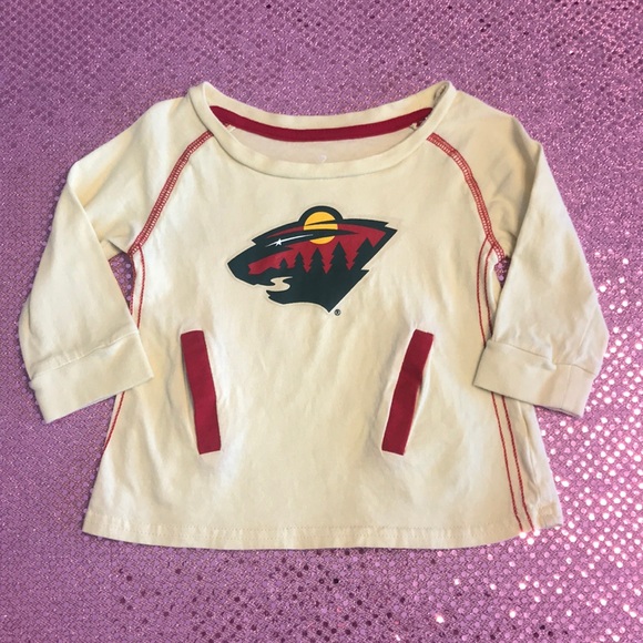 SOLD Minnesota Wild Hockey Baby Girl Outfit 6-12 - Picture 2 of 7